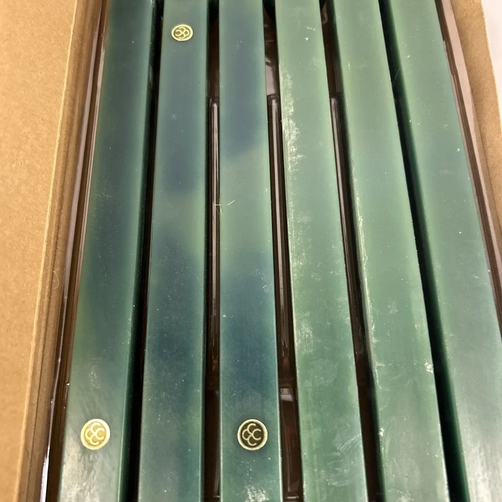 VTG PartyLite 10 Inch D4050 Evergreen Unscented Square Dinner Candles 6 Pack